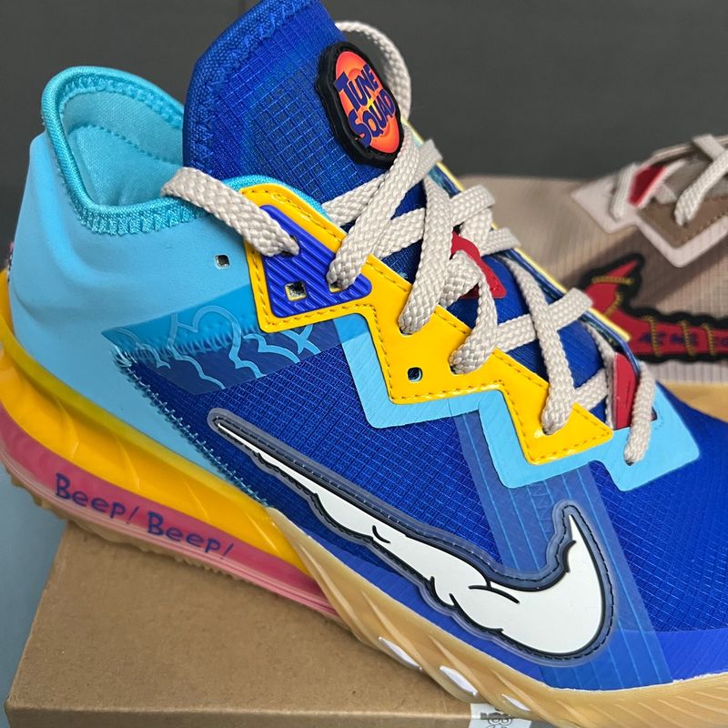 Lebron 18 blue and hot sale orange