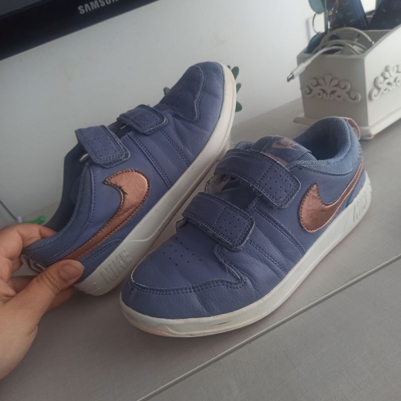 Nike Pico Infantil Menina Tamanho 33 Couro Lilás Calçado