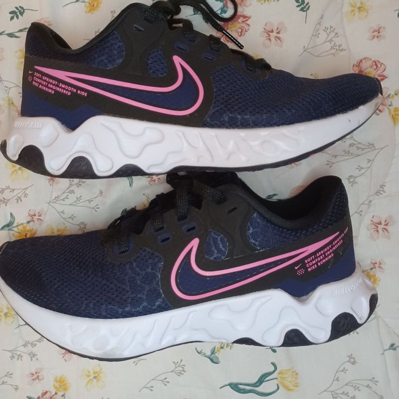 Nike free 2024 azul e rosa