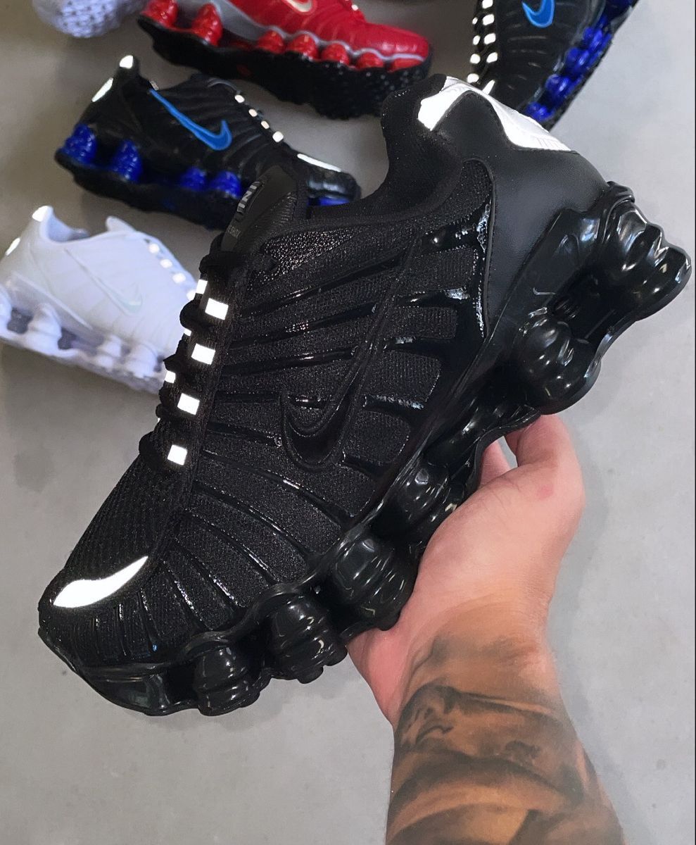 Nike Shox 12 Molas Preto/refletivo | Tênis Masculino Nike Nunca Usado ...