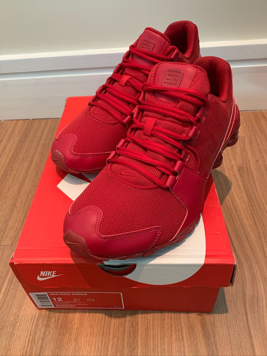 nike shox avenue vermelho