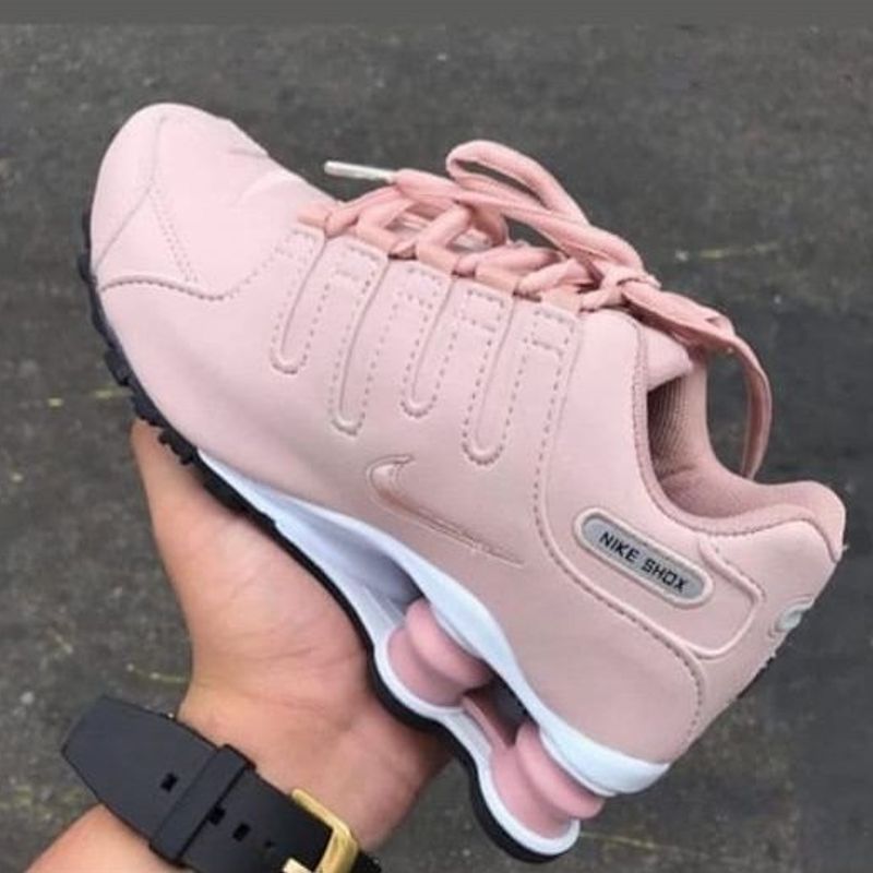 Nike shox store feminino rose original