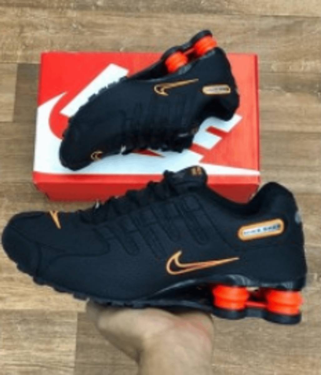 nike shox nz azul e laranja original