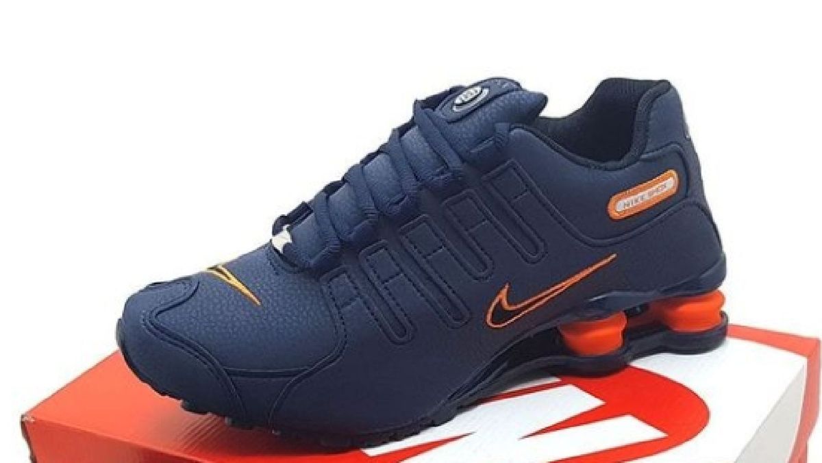 nike shox masculino azul