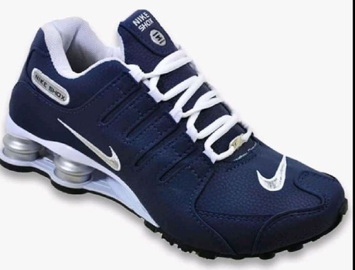 nike shox nz azul e branco