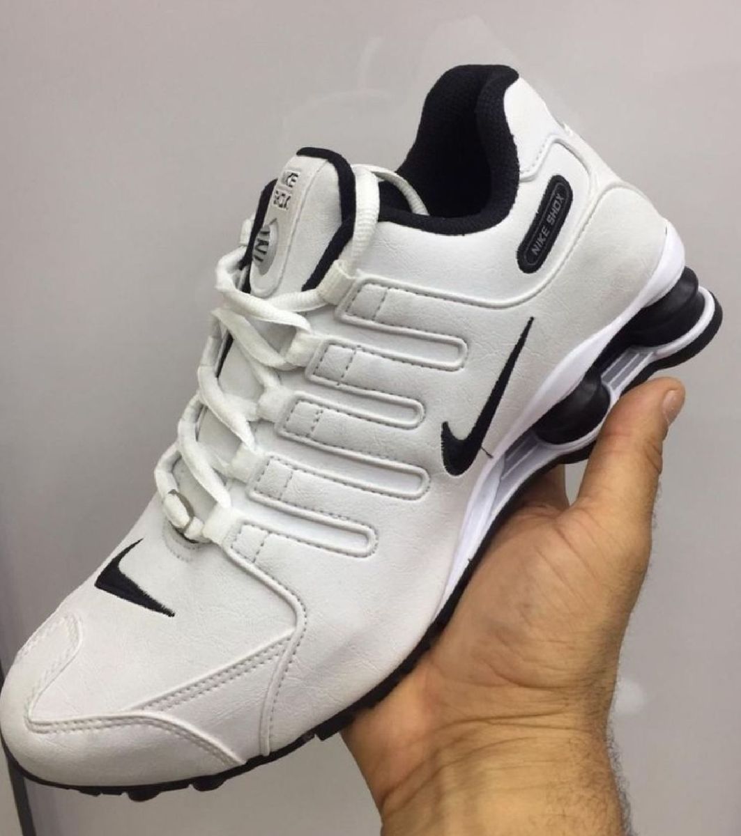 nike shox branco masculino