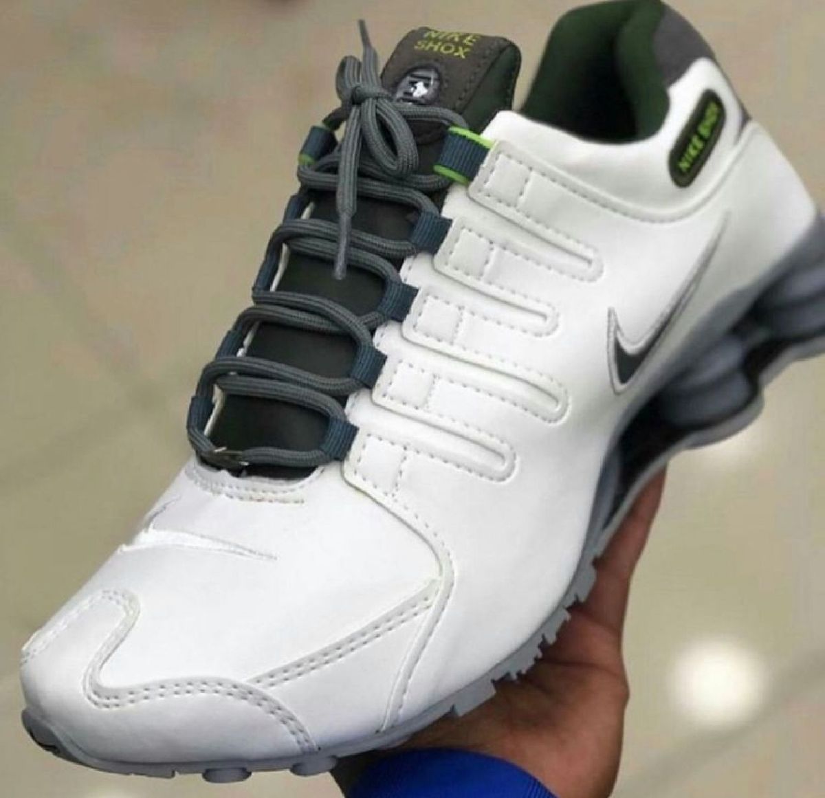 nike shox nz azul e laranja original