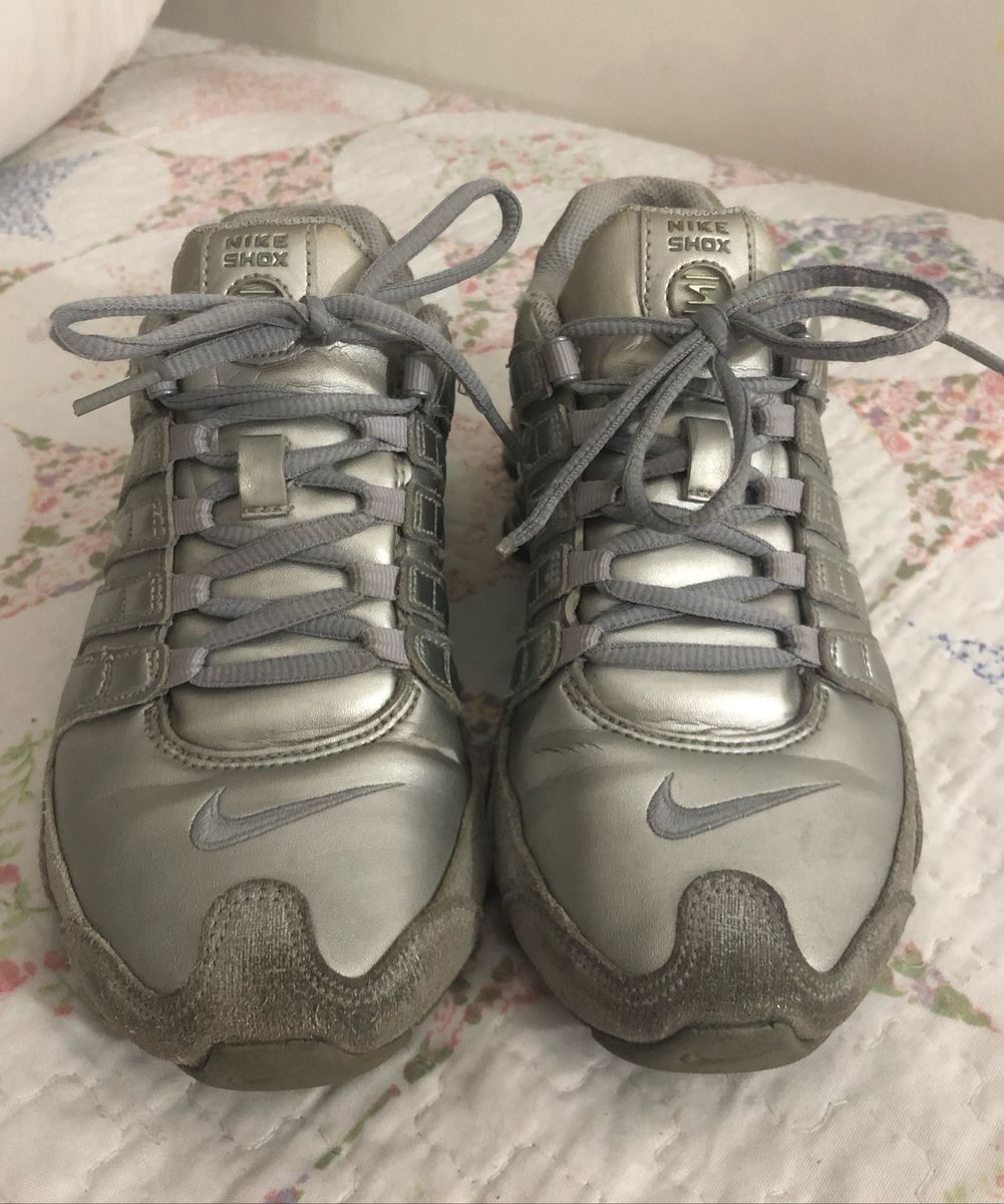 nike shox nz prata