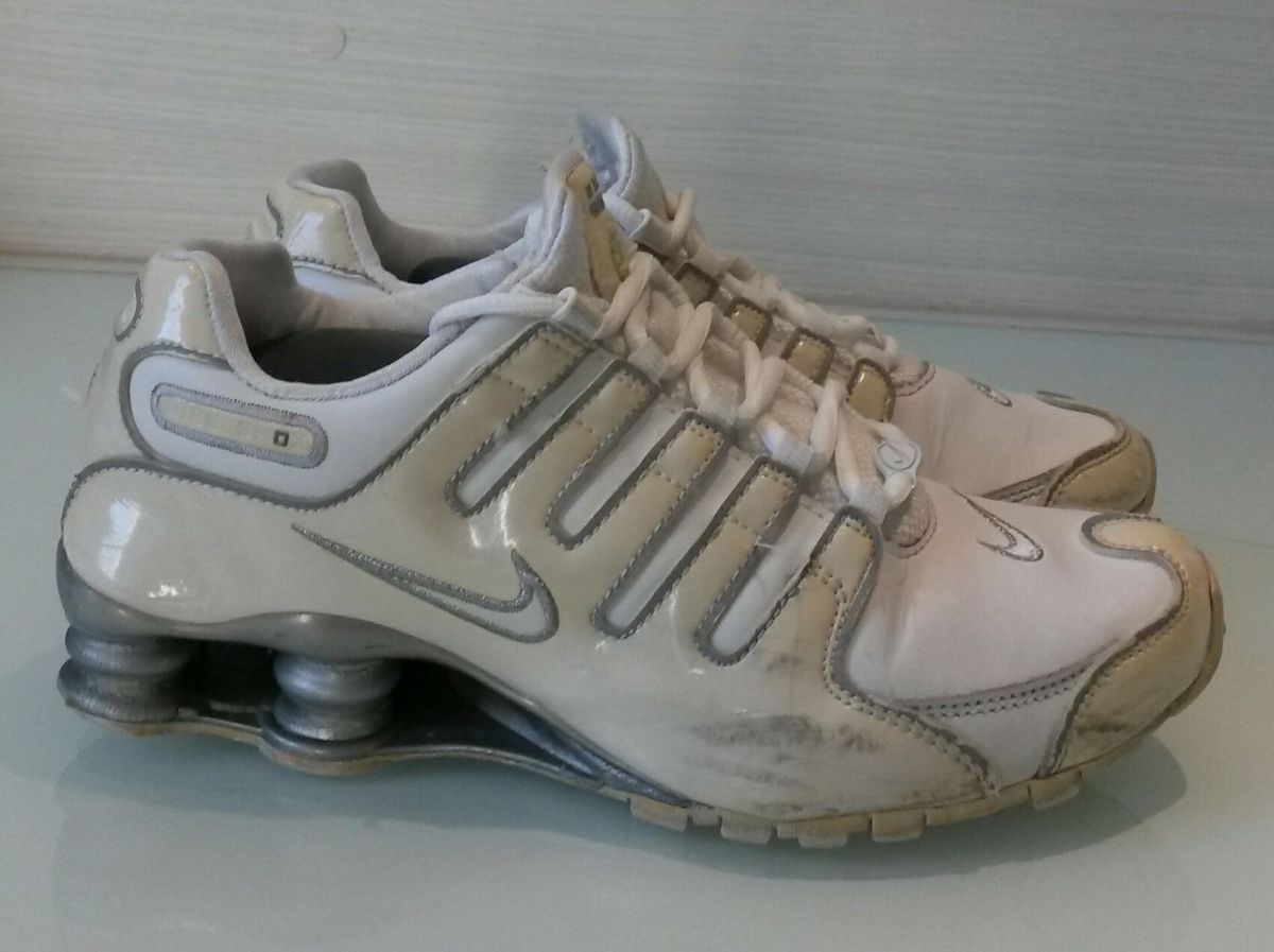 nike shox couro branco