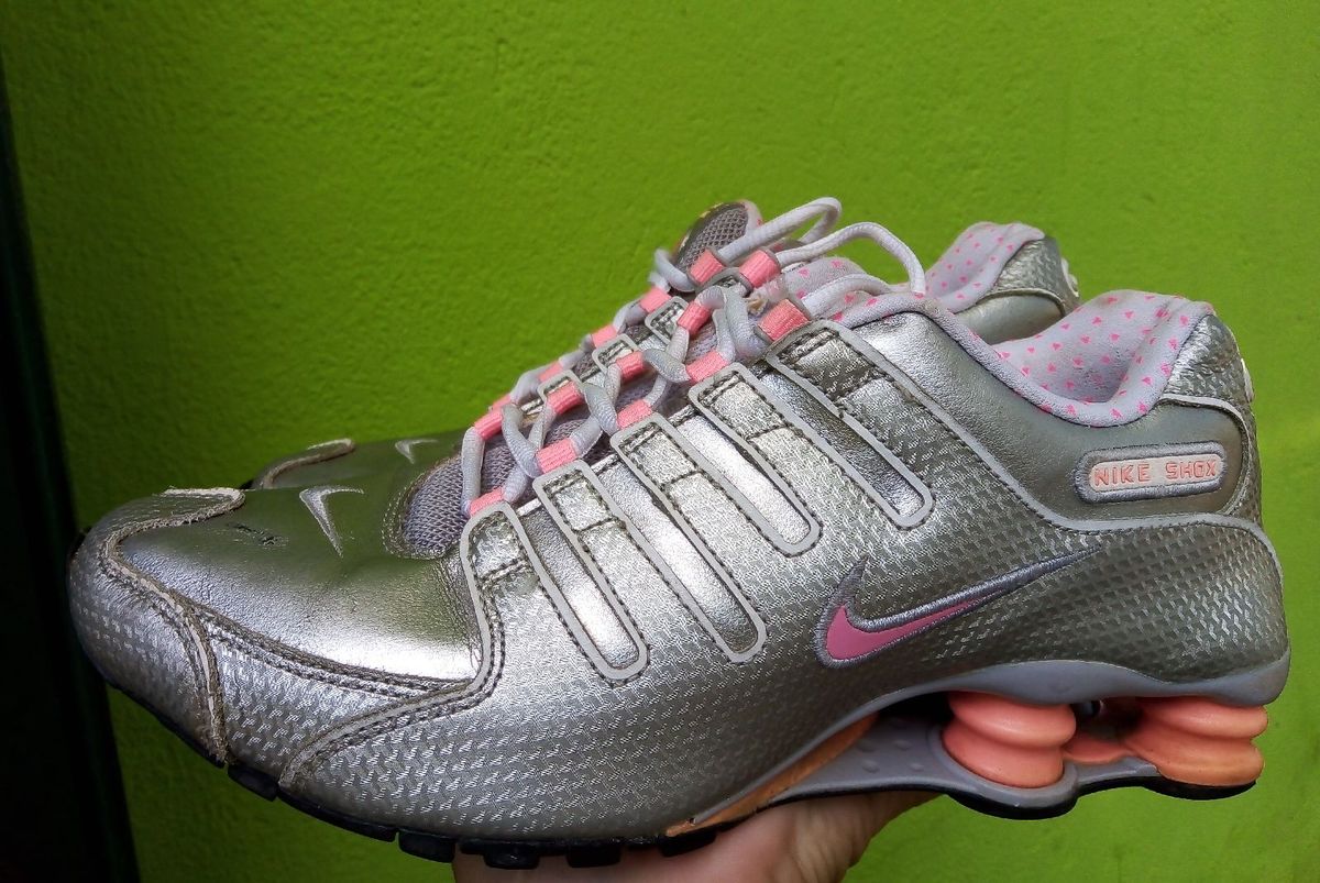 Nike shox hot sale prata