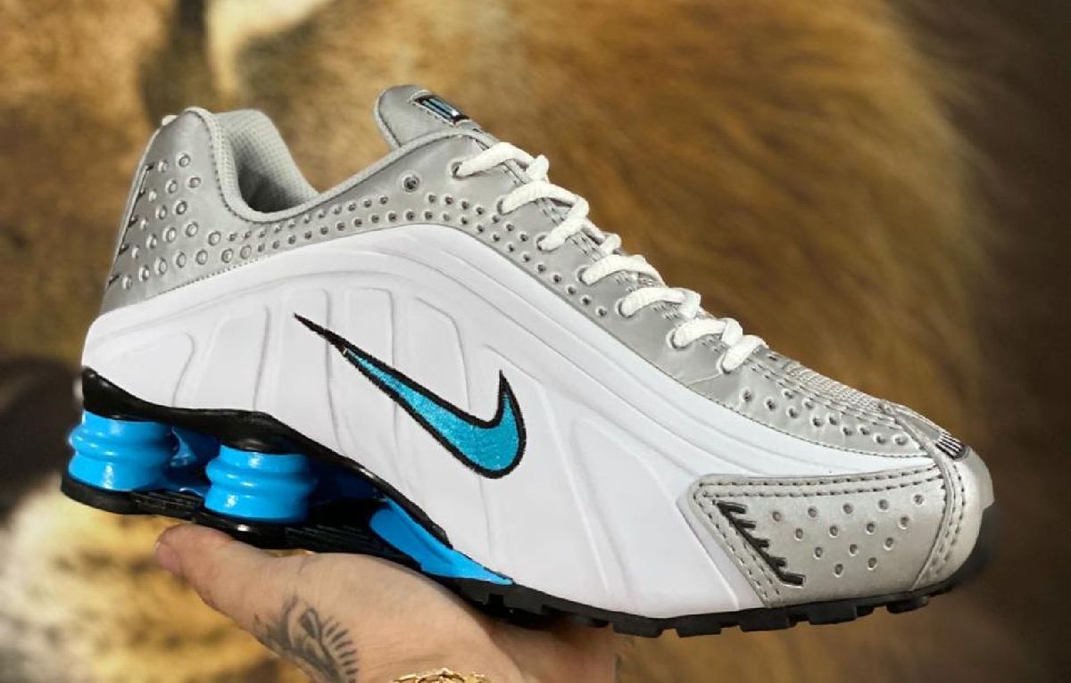 nike shox r4 branco masculino