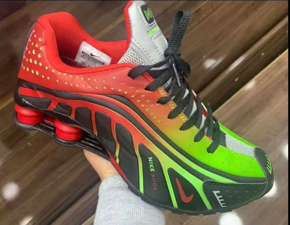 nike shox r4 vermelho