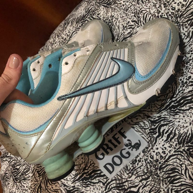 Nike shox store femme cyan