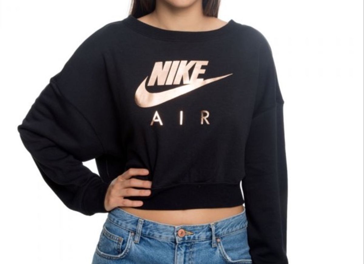 moletom preto nike feminino