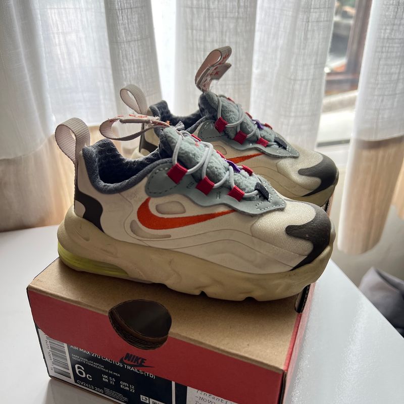 Merch Cactus Trails Nike Travis Scott Cactus Trail Airmax 270 React Sz 2Y  Kids/Youth