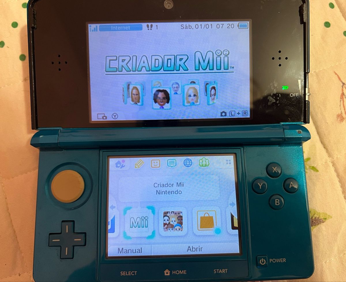 Nintendo 3ds Original Azul Aqua Console de Videogame Nintendo Usado 74792474 enjoei