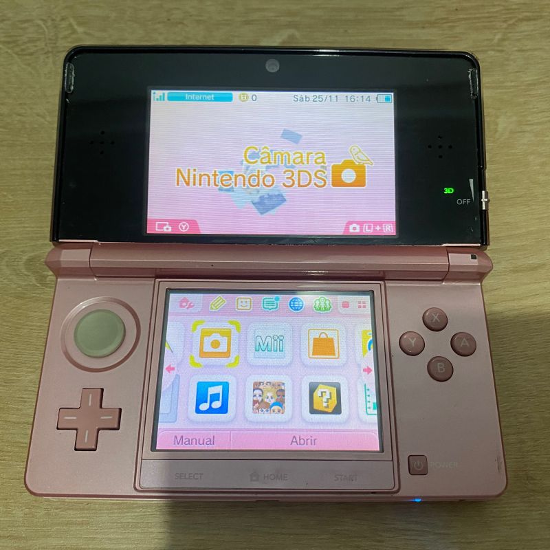 Nintendo 3ds console-menina cor-de-rosa tela pequena de 3.5 polegadas/jogos  grátis/jogo de cozinha consola de jogos de mão original - AliExpress