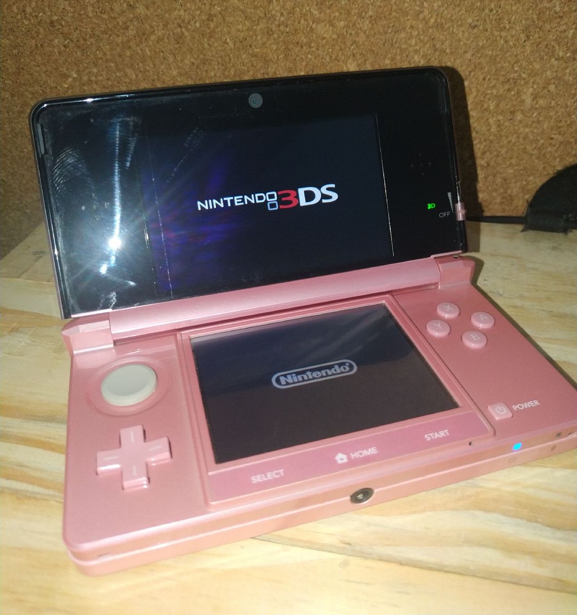 Nintendo 3ds console-menina cor-de-rosa tela pequena de 3.5