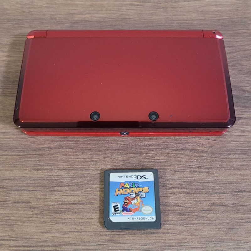 Nintendo 3DS Red Handheld Game Console, 3.5 Tela pequena, Jogos Grátis,  Original