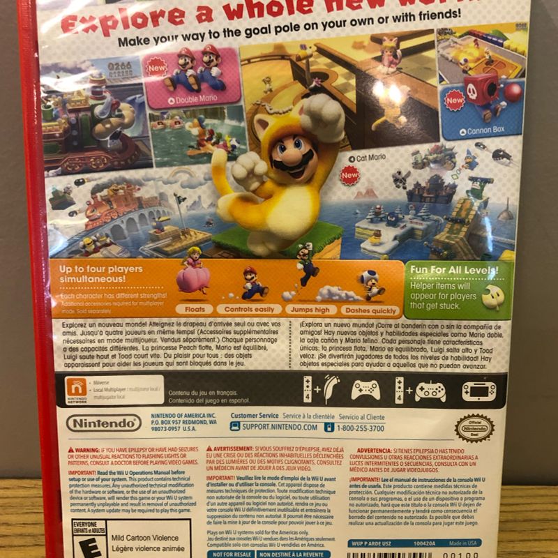 Jogo Super Mario 3D World Original - Wii U - Sebo dos Games - 10 anos!