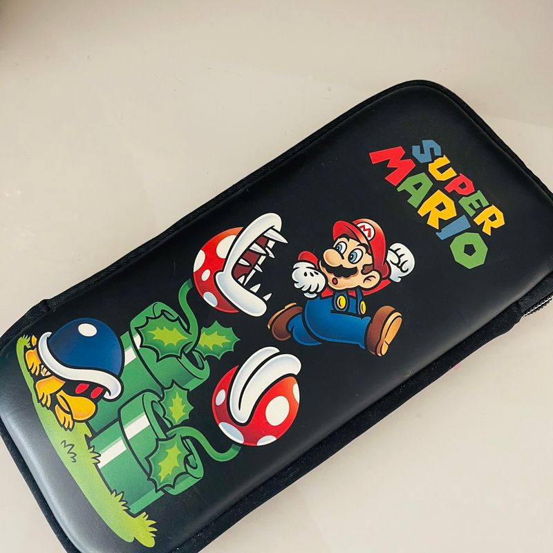 Case Estojo Nintendo Switch Oled Mario + Película Vidro