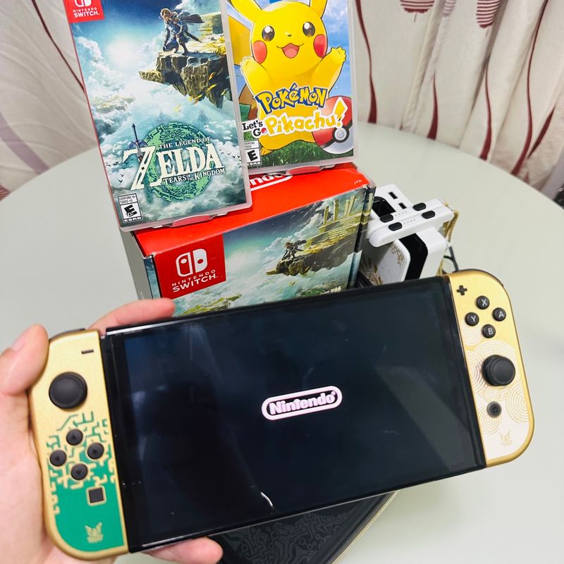 Nintendo Switch Oled 64 Gb + 3 Jogos - Receba Hoje Sp