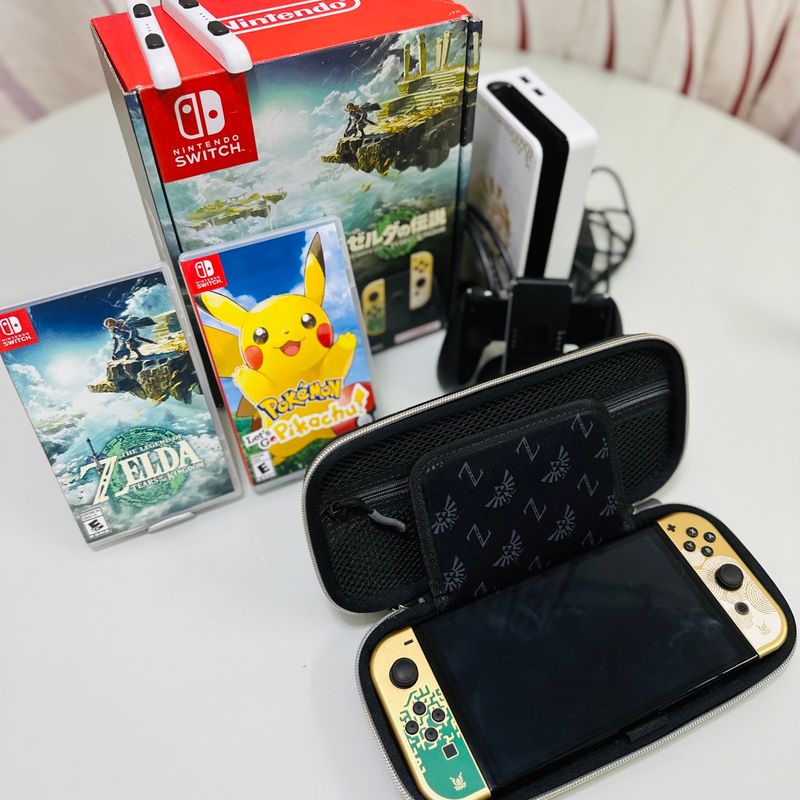 Nintendo Switch Oled 64 Gb + 3 Jogos - Receba Hoje Sp