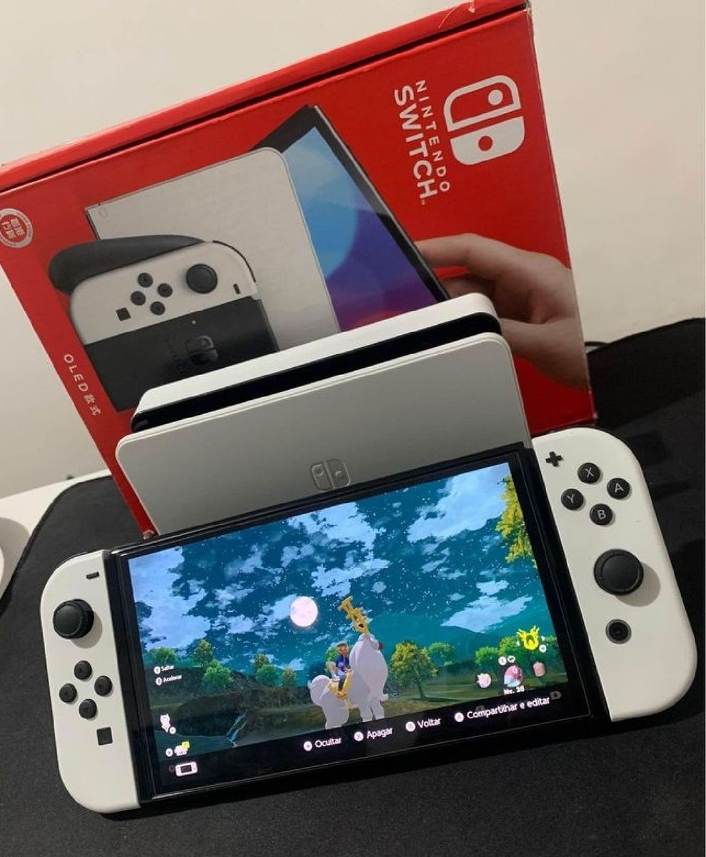 Nintendo Switch Oled Branco (ainda Na Garantia) + 256gb com 49 Jogos |  Console de Videogame Nintendo Usado 75339250 | enjoei