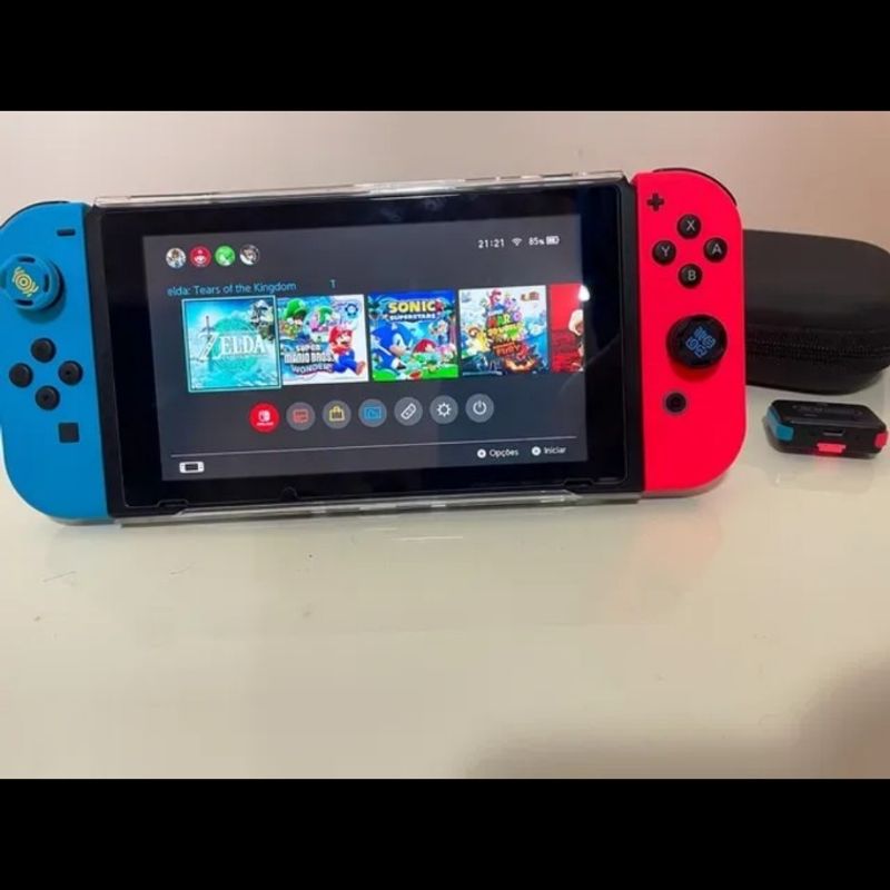 Nintendo Switch V1 Desbloqueado recheado de jogos e emuladores!! Só na