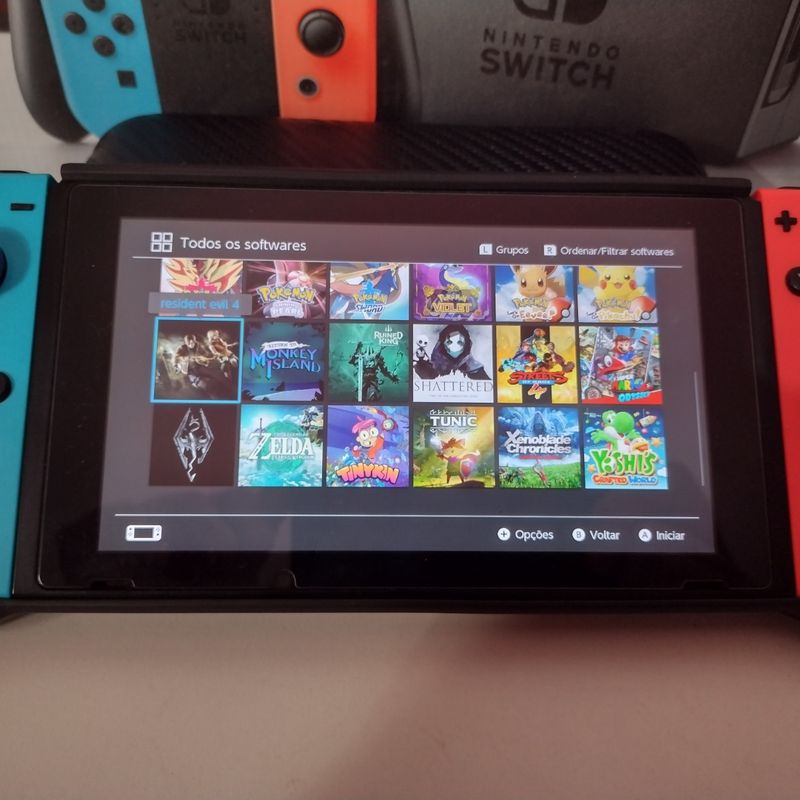 Console - Nintendo Switch com case + jogo ( USADO ) - Rodrigo Games