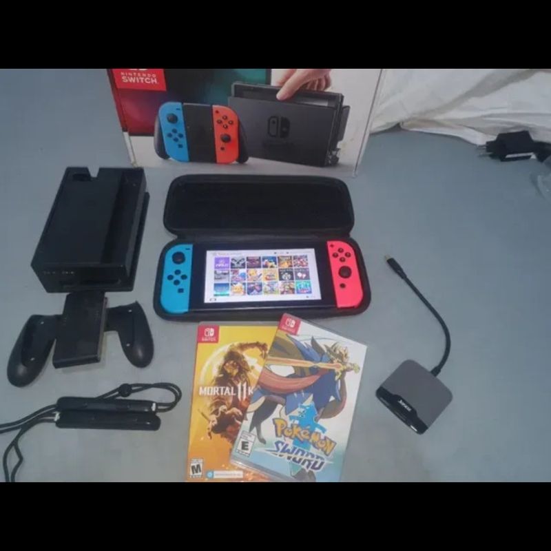 Nintendo Switch Usado com 5 Jogos | Brinquedo Nintendo Usado 90290354 |  enjoei