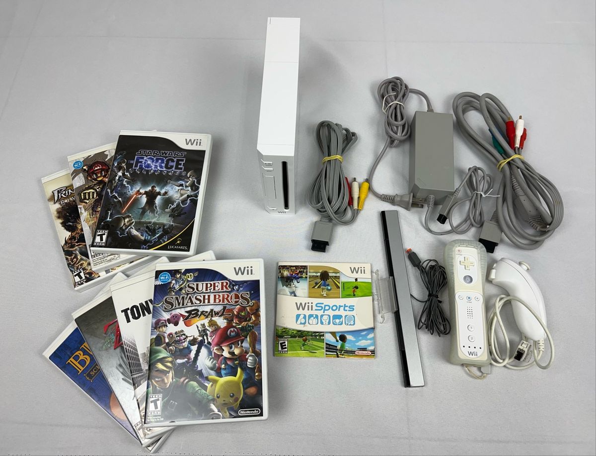 Nintendo Wii Console Original Completo com Jogos Console de Videogame