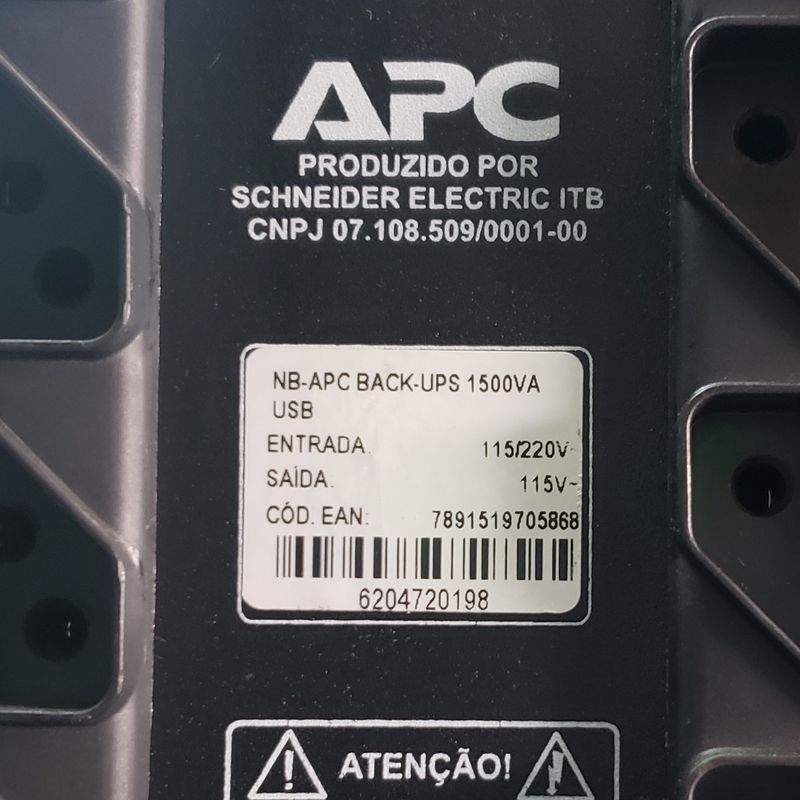 Nobreak APC Back-UPS, 1500VA