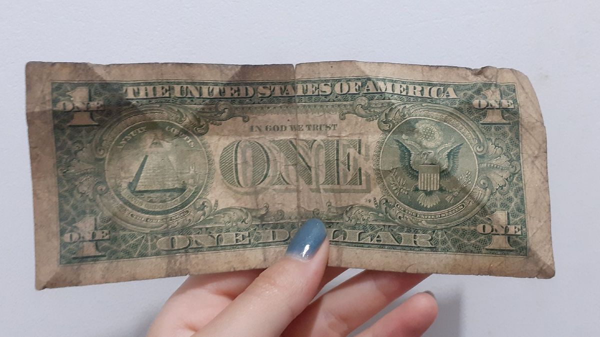 Nota de 1 Dolar Verdadeira Produto Vintage e Retro Dolar Usado 82216224 enjoei
