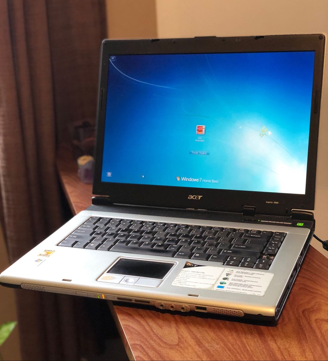 Notebook Acer Aspire 5000 512mb Win 7 Starter Computador Notebook