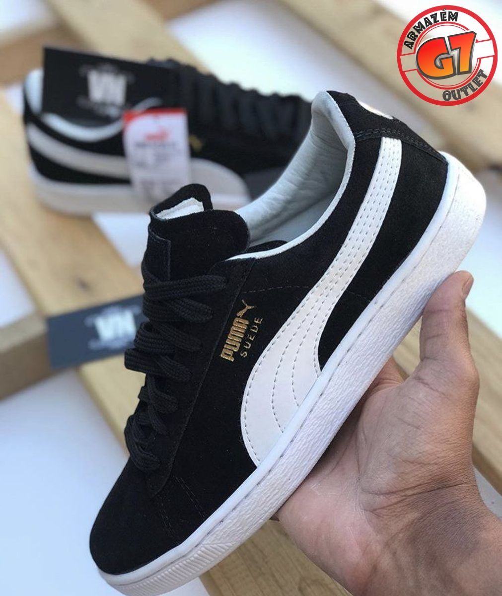 Puma suede 2024 preto feminino