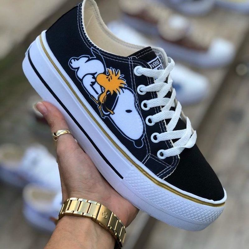 All star hot sale preto personalizado