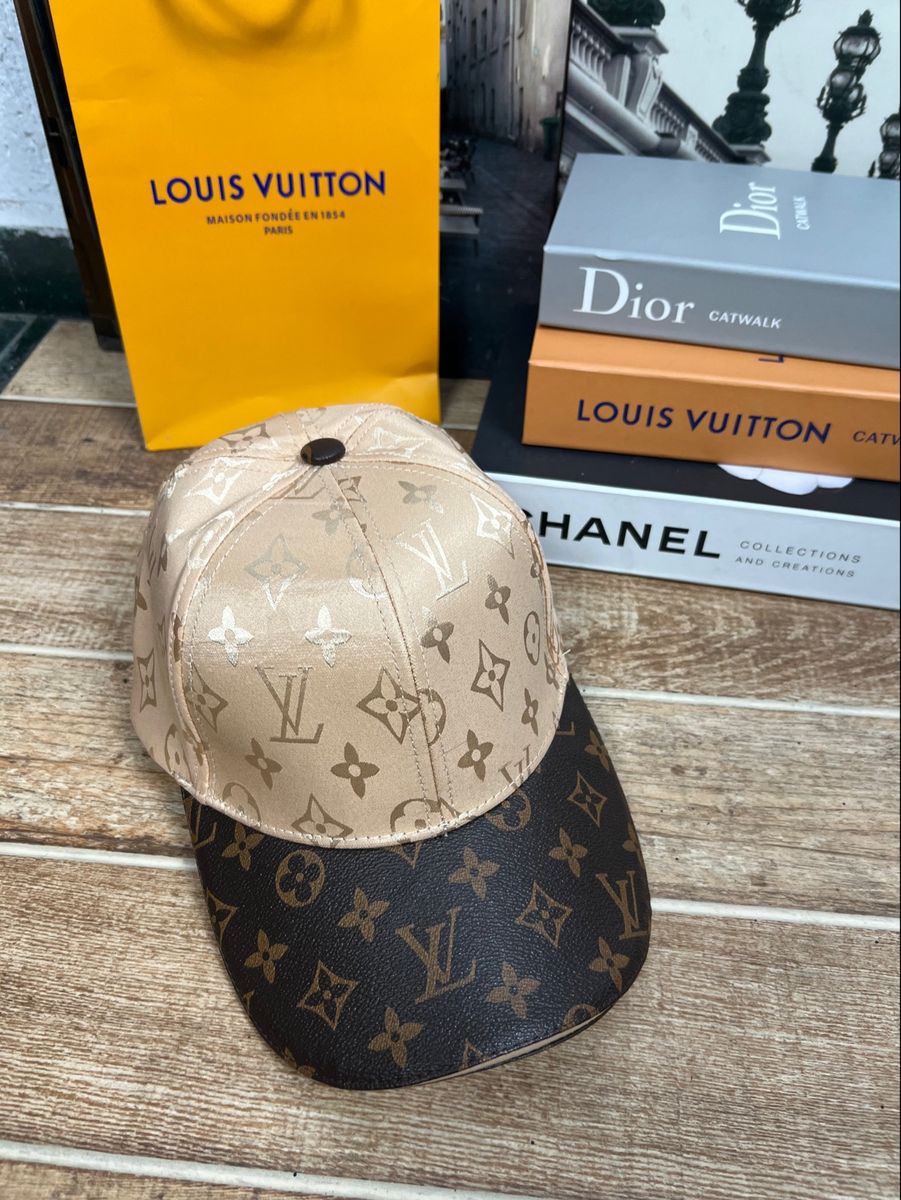 Novo! Boné Louis Vuitton Unissex Bege/monogram Marrom 87054974 enjoei