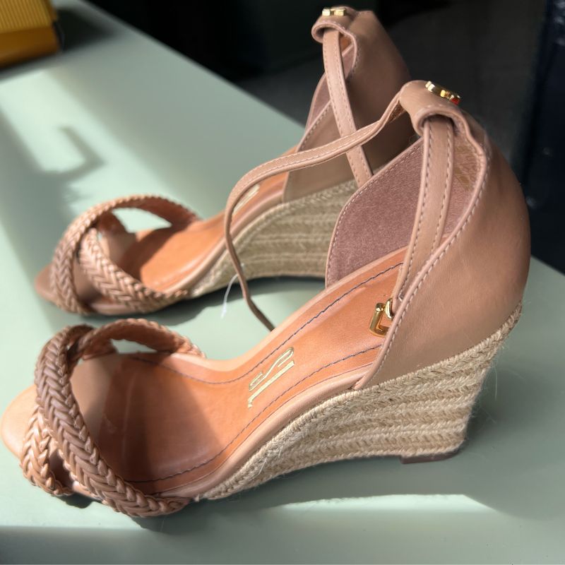 Sandalia anabela corda santa lolla cheap