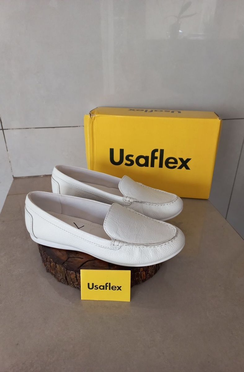 Novo,Sapato Mocassim Masculino Branco Usaflex, Tamanho 40
