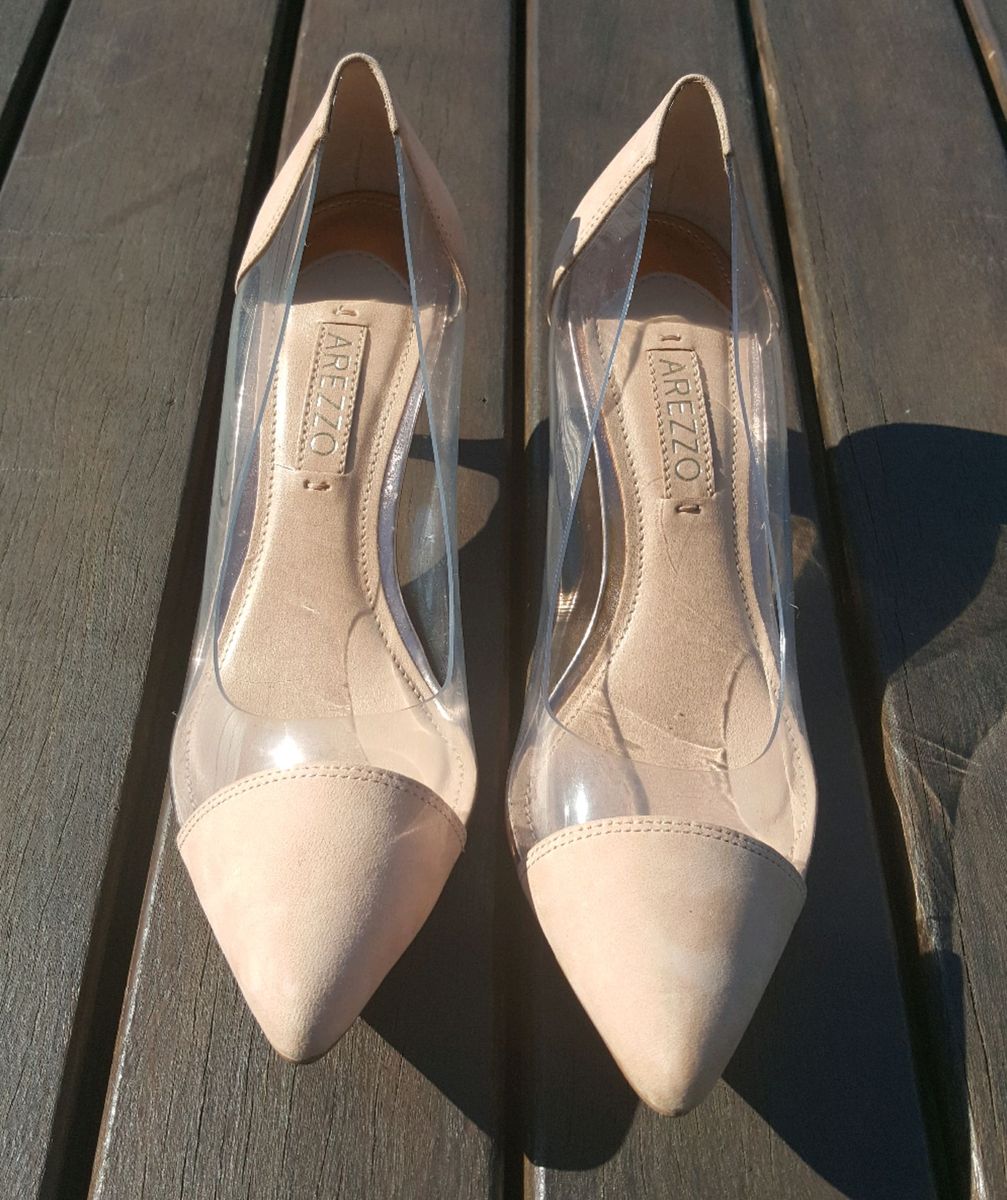 sapatos transparentes arezzo