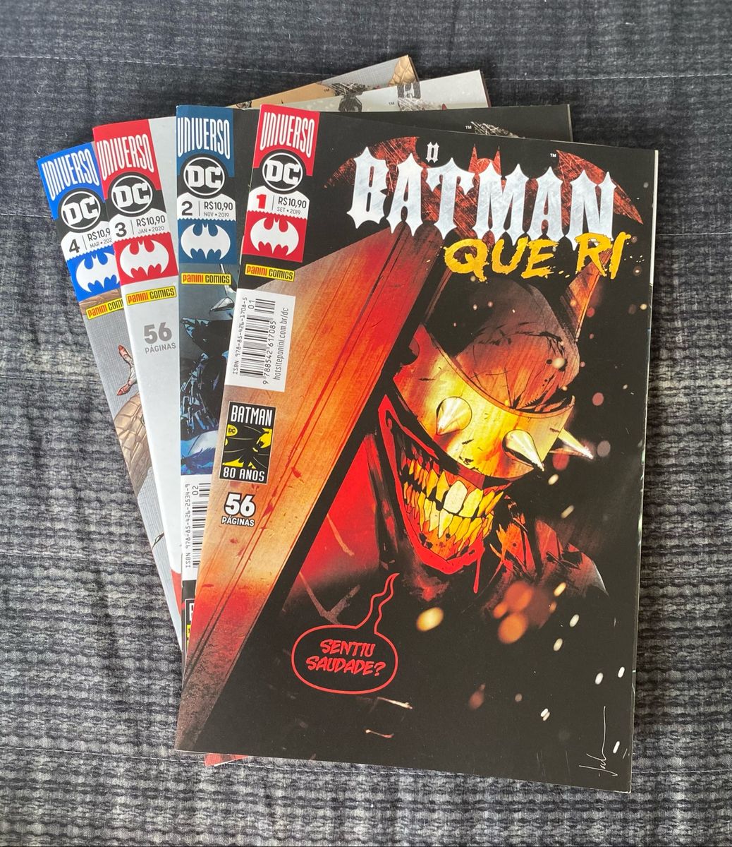 O Batman Que Ri Volumes 1 Ao 4 Hq Livro Dc Comics Nunca Usado Enjoei