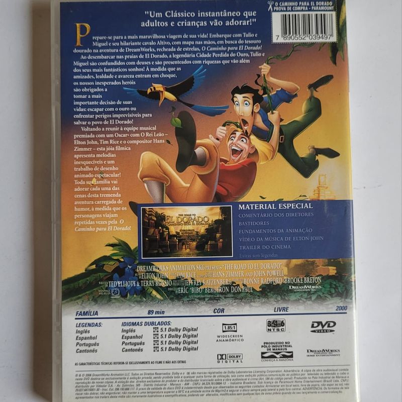 O Caminho para El Dorado - Dreamworks - Dvd | Dvd Usado