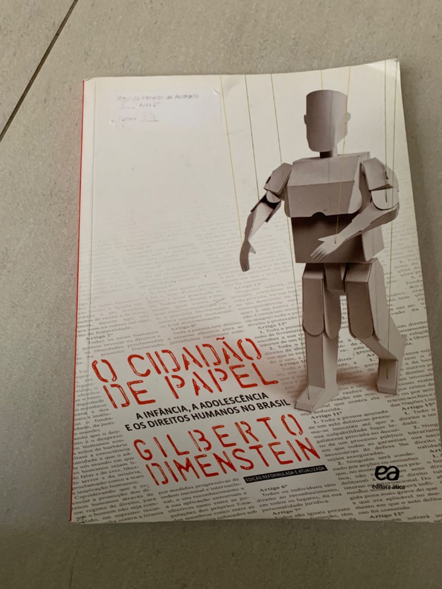O Cidadão de Papel Livro Editora Atica Usado 85680781 enjoei
