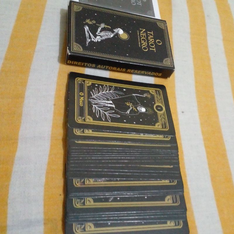 Jogo Cartas Baralho O Tarot Negro 22 Cartas Manual Promoção