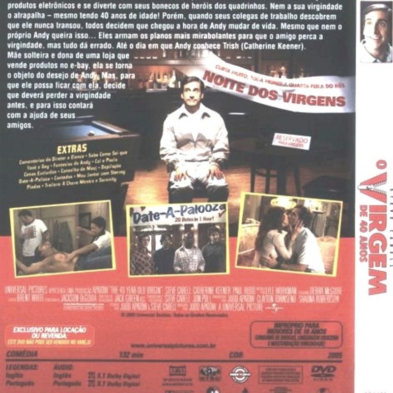 O Virgem de 40 Anos - Dvd Comedia Original Novo Lacrado Dublado