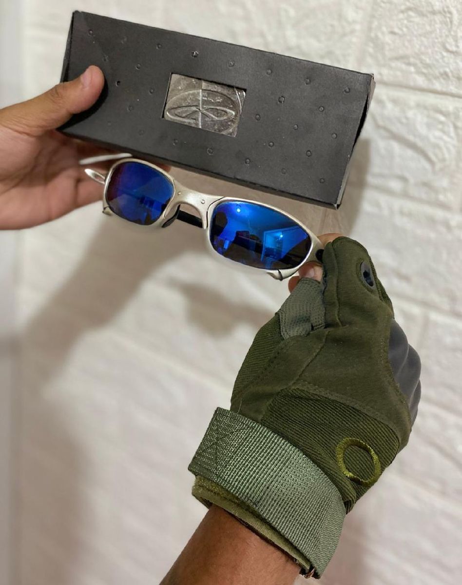 Oakley Juliet Titanium Lentes Blue Ice Acompanha Caixa e Medalha