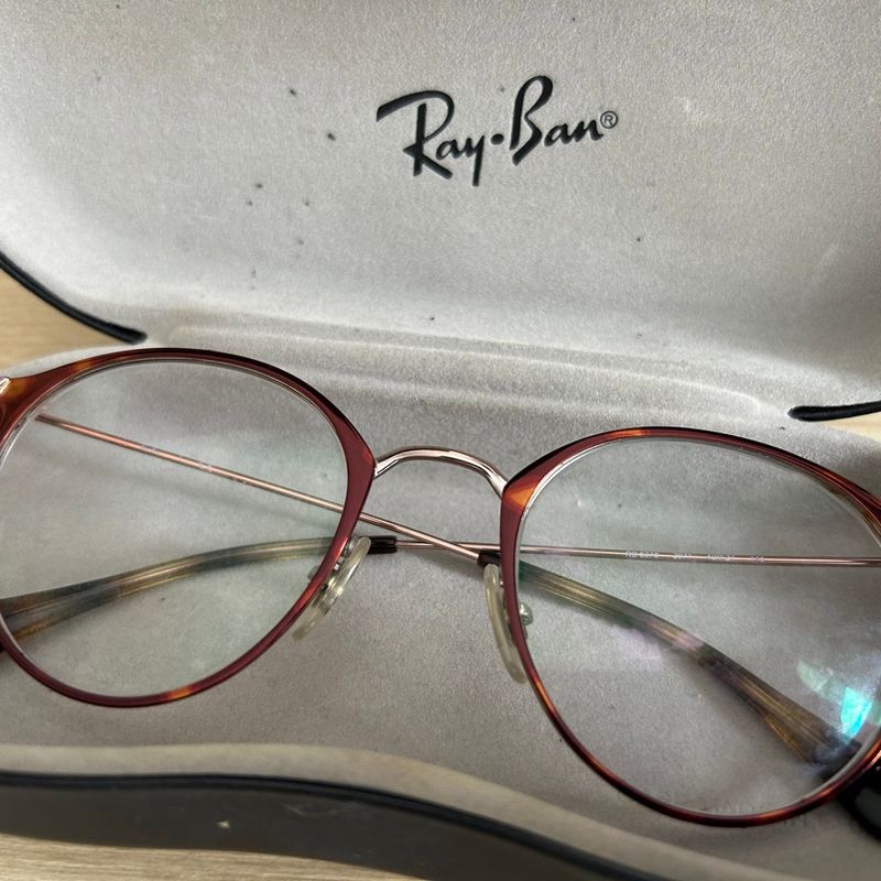 Óculos de Grau Rayban Round Metal Optics Óculos Feminino Ray-Ban