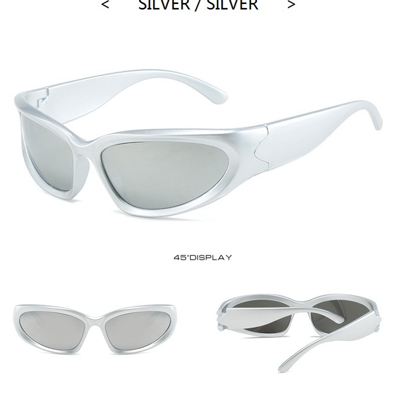 Óculos de Sol Espelhado Futurista Y2k Balenciaga Inspired Hip Hop Anos 2000  | Óculos Masculino Nunca Usado 81826690 | enjoei