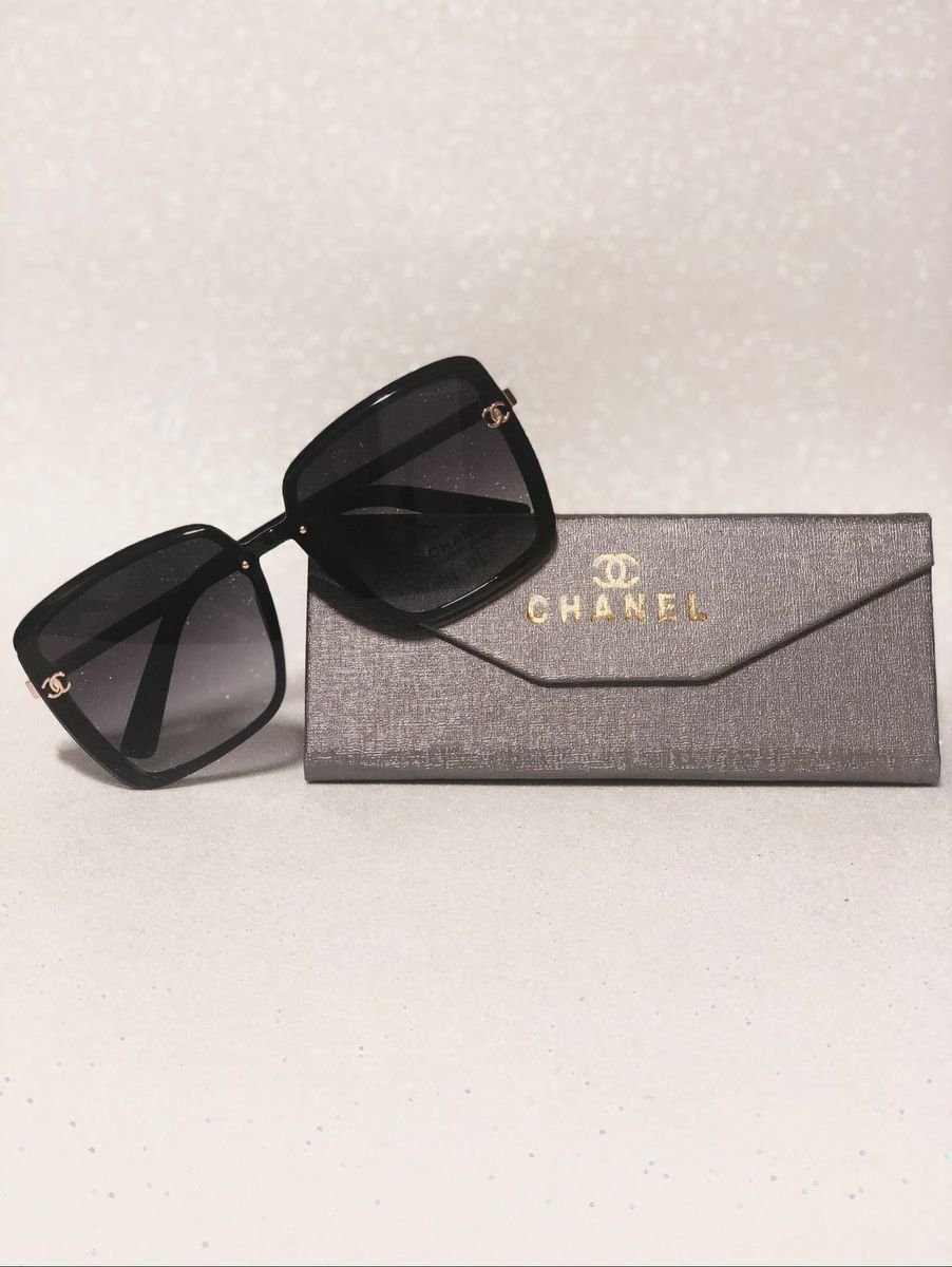 Óculos de Sol Feminino Chanel Preto Brilho Intenso | Óculos Feminino Chanel  Nunca Usado 38771267 | enjoei
